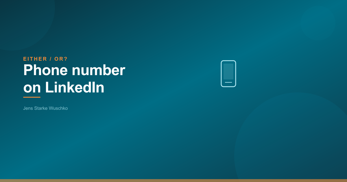 Ou bien ? Votre numero de telephone sur LinkedIn